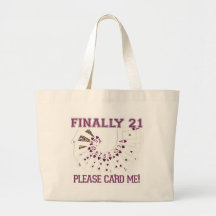 21st Birthday Canvas Bags