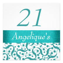 21st birthday elegant any age celebration custom announcements