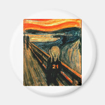 21st Birthday Fridge Magnet