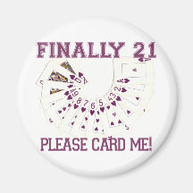 21st Birthday Fridge Magnets