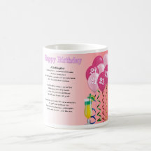 21st Birthday Goddaughter Poem Mug