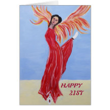 21st birthday greeting card