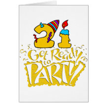 21st Birthday Greeting Card