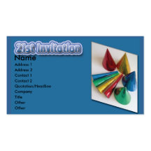 21st Birthday invitation card Business Card Templates