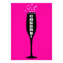 21st Birthday Invitation - Champagne Cheers!