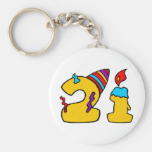 21st Birthday Key Chain