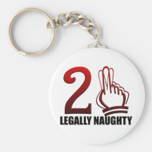 21st Birthday Keychain