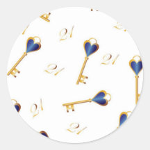 21st Birthday keys Stickers