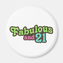 21st Birthday Magnet
