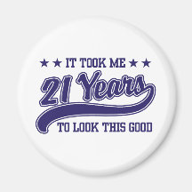 21st Birthday Magnets