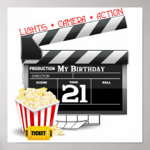 21st Birthday Movie Party Print
