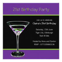 21st Birthday Party Invitation
