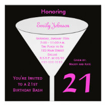 21st Birthday Party Invitation, 21st Birthday Bash invitations