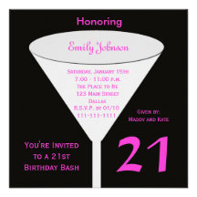 21st Birthday Party Invitation, 21st Birthday Bash