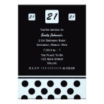 21st Birthday Party Invitation - Modern 21 in Blue