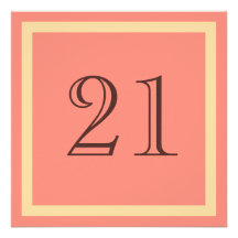 21st Birthday Party Invitation - Salmon Coral