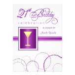 21st Birthday Party Invitations - with Monogram