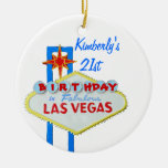 21st Birthday Party Las Vegas Ornaments