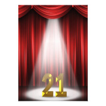 21st Birthday Party Personalized Announcements