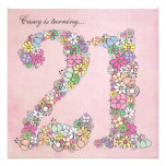 21st Birthday Party Spring Bloom Custom Invitation