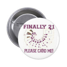 21st Birthday Pinback Button