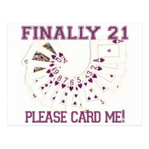 21st Birthday Post Card