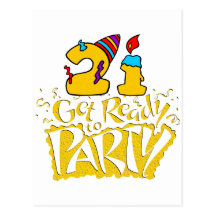 21st Birthday Post Cards