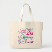 21st Birthday Princess Tote Bags