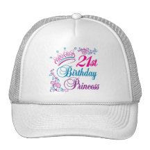 21st Birthday Princess Trucker Hats