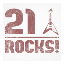 21st Birthday Rocks Personalised Announcement