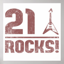 21st Birthday Rocks Poster