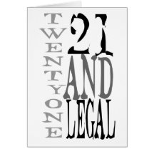 21Twenty one and Legal Card