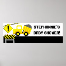 22.5"x7.5" Personalised Banner Construction Posters