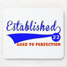 22 Birthday Aged To Perfection Mouse Pads