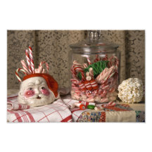 2345 Santa Vase & Candy Canes Christmas Photograph