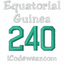 240 Equatorial Guinea Embroidered Hooded Sweatshirt