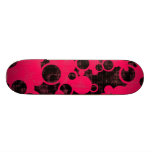 257__pink-urban-paper HOT PINK BLACK URBAN PAPER Skate Board Deck