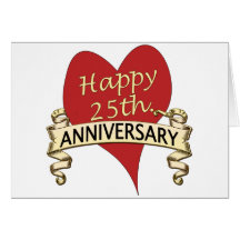 25th. Anniversary Cards