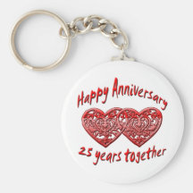 25th. Anniversary Keychains