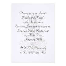25th Anniversary Party Custom Announcements