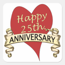 25th. Anniversary Stickers