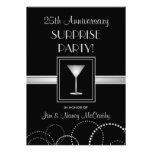 25th Anniversary Surprise Party Custom Invitations