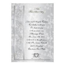 25th Anniversary vow renewal invitation
