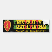 25th Inf. Div - U of South Vietnam Alumnus Sticker Bumper Stickers