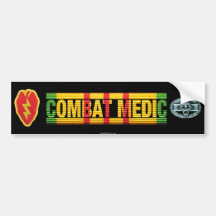 25th Inf. Div. Vietnam COMBAT MEDIC Sticker Bumper Stickers