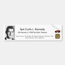 25th Infantry Vietnam memorial Curtis Bumper Sticker