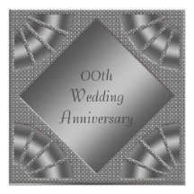 25th Silver Wedding Anniversary Party Invitation