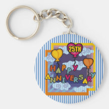 25th Wedding Anniversary Gifts Keychain