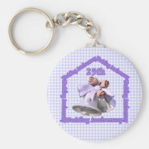 25th Wedding Anniversary Gifts Keychain