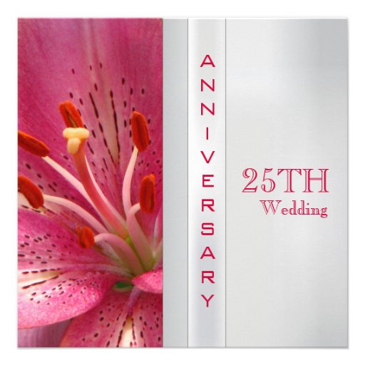 25th Wedding Anniversary Invitation